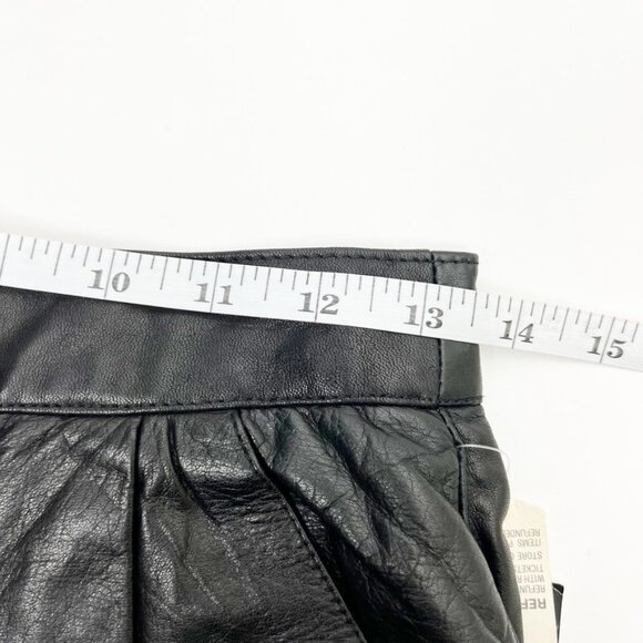 NWT Vintage Synergy Genuine Leather Midi Pencil Skirt w/Pockets. Black. Size 10 - Picture 9 of 14